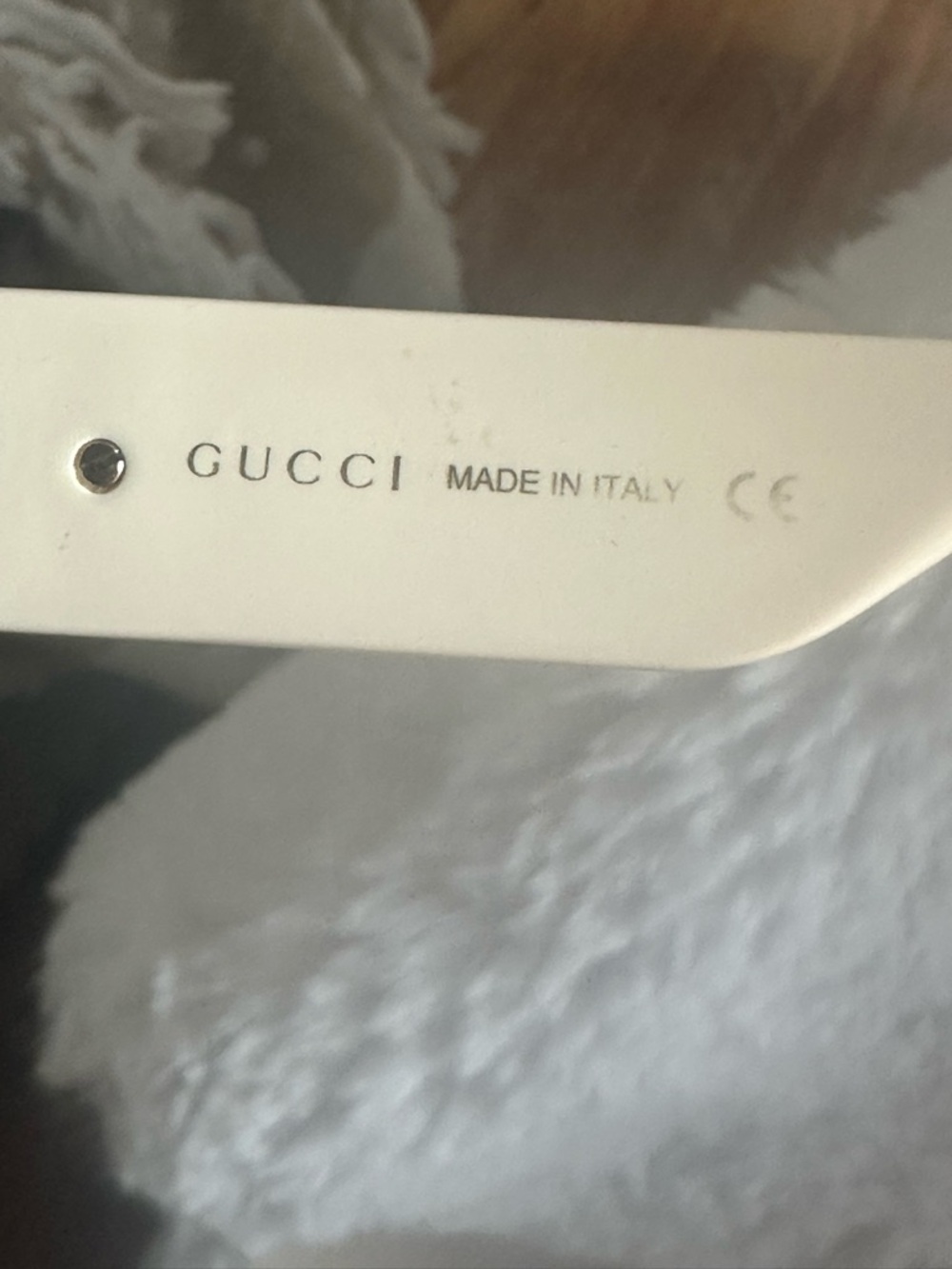 Gucci Black Shield Sunglasses with Gold Accents - Picture 5 of 7